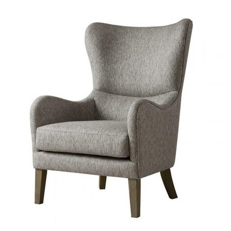 MADISON PARK Madison Park FPF18-0429 Arianna Swoop Wing Chair; Grey FPF18-0429